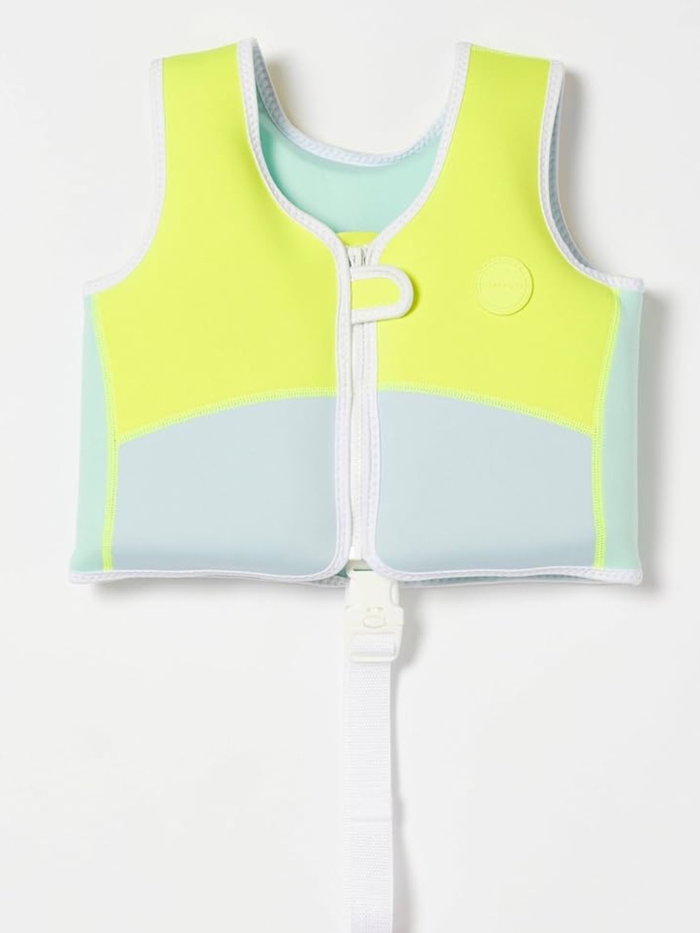 Kids Swim Safety Vest - Neon Yellow & Light Blue (2-3T)